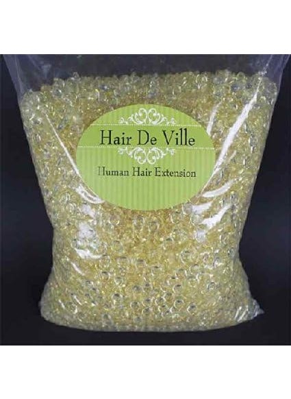 Hair De Ville - 1000 PCS Fusion Hair Extension Keratin Glue Tips Rebond Granules Beads by Hair De Ville  3 Pcs Silicone Finger Protectors - Image 1