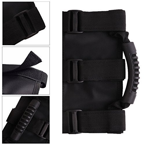 KAFEEK Roll Bar Grab Handle Compatible with Jeep Wrangler TJ YJ JK(Pack of 2) - Image 2