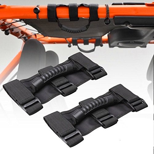 KAFEEK Roll Bar Grab Handle Compatible with Jeep Wrangler TJ YJ JK(Pack of 2) - Image 4