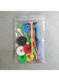 Generic Enlightenment Toy Rotating Plastic Pointer Parent-child Interactive Game Digital Dial Plastic DIY Teaching Pointer Accessories-Color:6 Colors Set 100mm  - Image 1