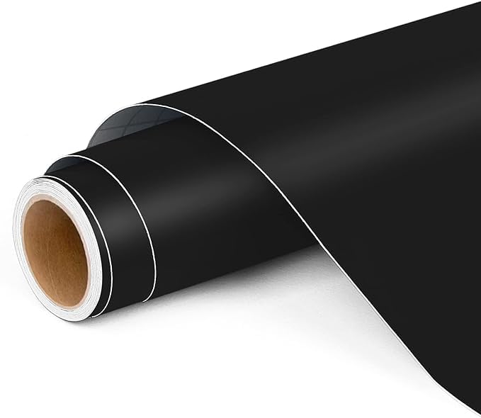 Timetech Chalq Chalkboard Contact Paper Roll,Adhesive Chalkboard Wallpaper Stick&Peel,Black Vinyl Wall Decal Removable Blackboard Sticker,Extra Large 17.7 X 78.8 Inch,5 Bonus Color Chalks - Image 1