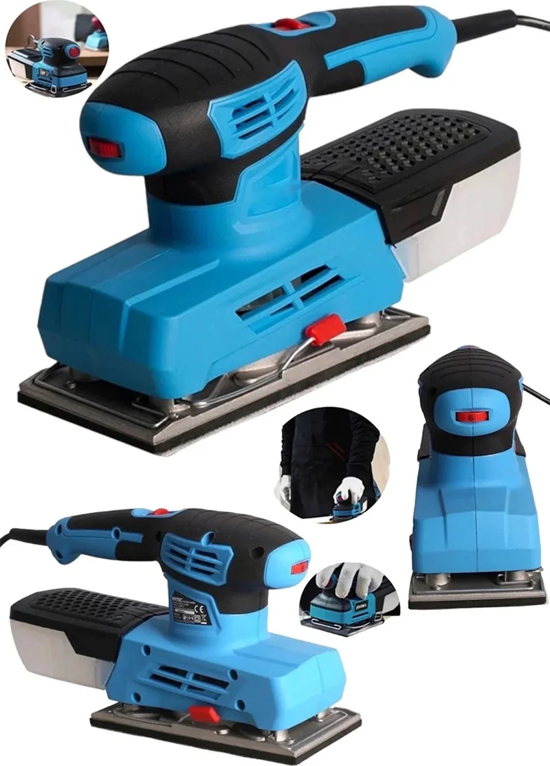Dynamic Max 3200PR Professional 6-Speed ​​Speed ​​Adjustable Electric Orbital Sander with Dust Chamber Blue