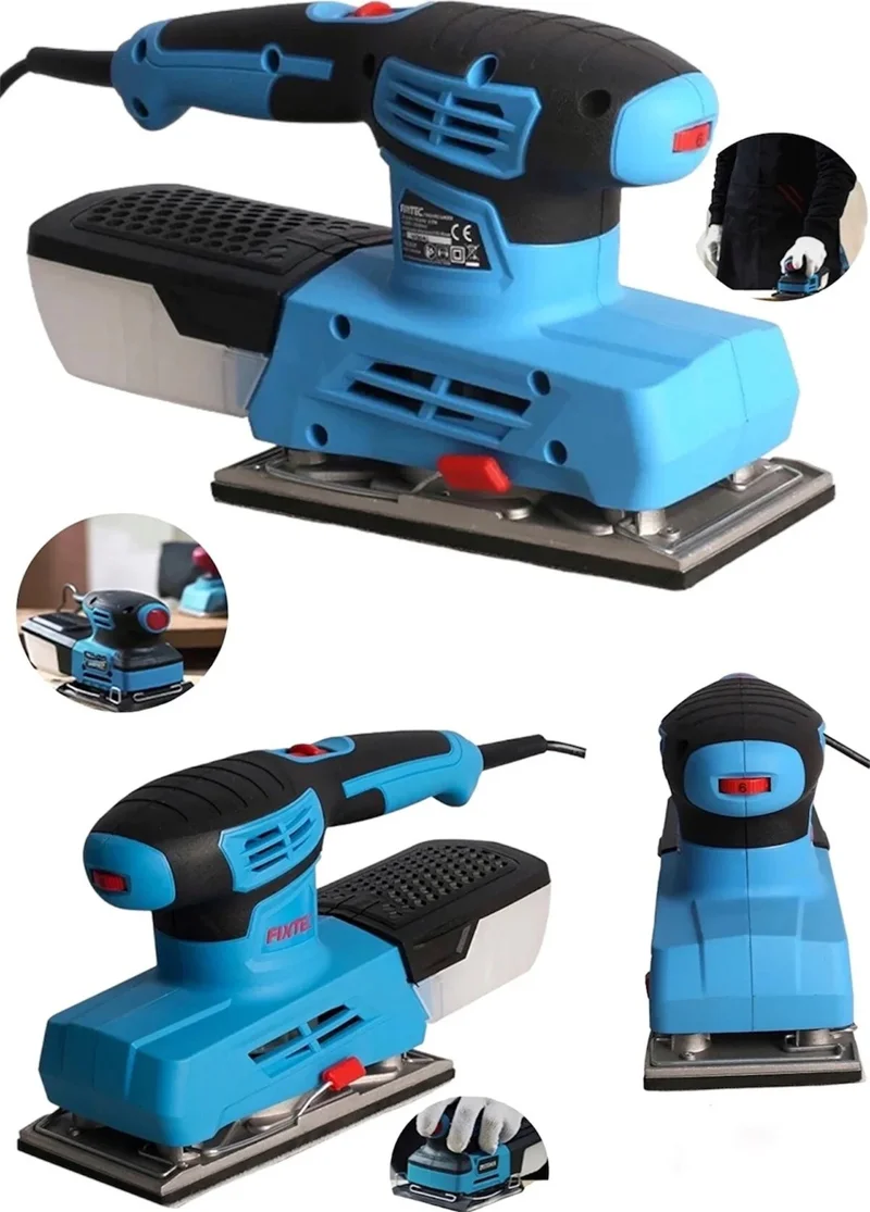 Dynamic Max 3200PR Professional 6-Speed ​​Speed ​​Adjustable Electric Orbital Sander with Dust Chamber Blue