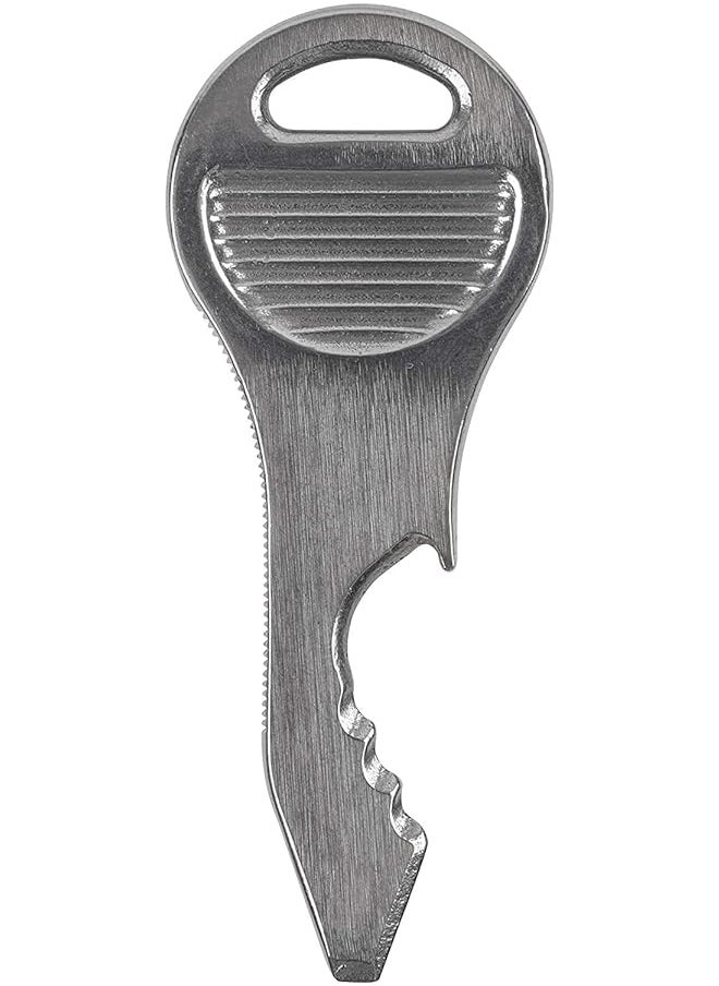Kmtqk 11 R3 Doohickey Quickey Tool Stainless Steel 5 In 1 Key Chain Multi Tool With Key Hole Attachment Silver