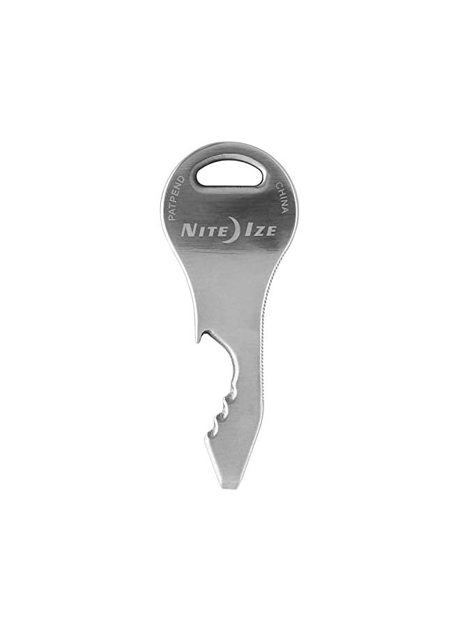 Kmtqk 11 R3 Doohickey Quickey Tool Stainless Steel 5 In 1 Key Chain Multi Tool With Key Hole Attachment Silver