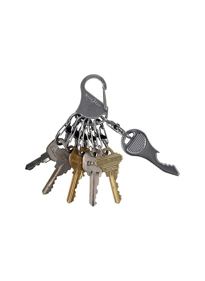 Kmtqk 11 R3 Doohickey Quickey Tool Stainless Steel 5 In 1 Key Chain Multi Tool With Key Hole Attachment Silver