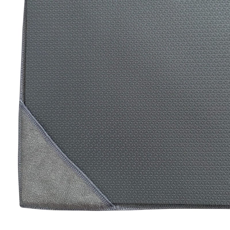 NORCIA Non Slip Yoga Towel with Corner Pockets, Mat-Sized 24"x72", 100% Microfiber Sweat Absorbent, Perfect for Hot Yoga, Bikram, Pilates and More (Grey) - Image 3