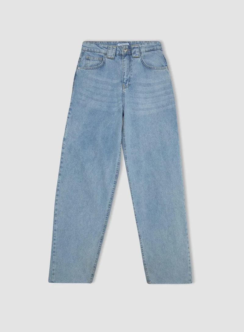 DeFacto Carpenter High Waist Loose Cut Long Jeans