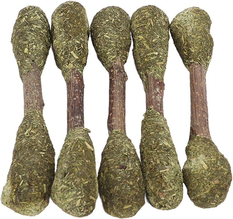 Fydun 5PCS Alfalfa Chew Sticks Rabbit Teeth Grinding Toy For Hamster Guinea Pig Digestion - Image 1