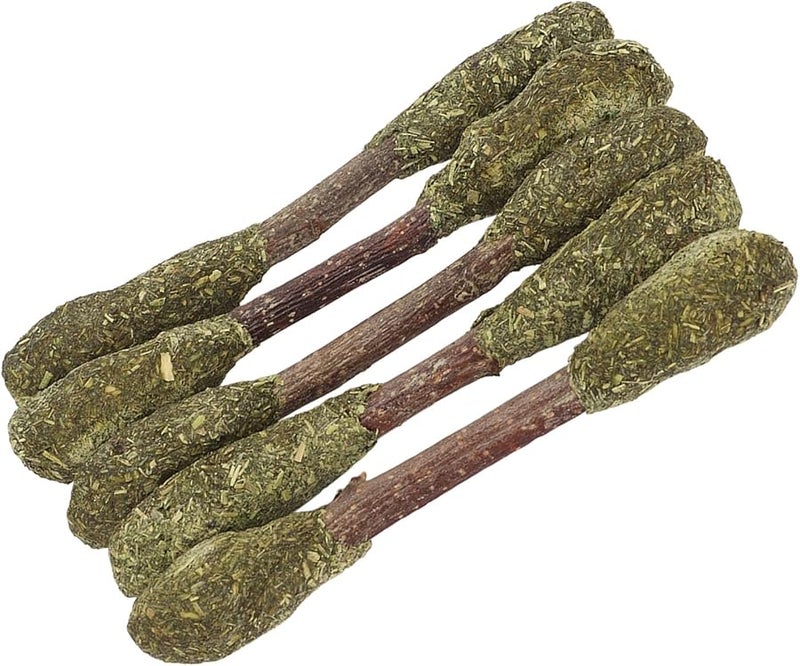 Fydun 5PCS Alfalfa Chew Sticks Rabbit Teeth Grinding Toy For Hamster Guinea Pig Digestion - Image 4