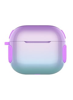 Generic Case Cover 2 in 1 Varnish Colorful PC + TPU Earphone Case For AirPods 3 Purple+Blue Gradient 