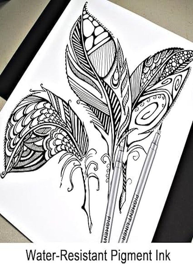 KIRA Micro Pen Fineliner Pens Black Pigment Liner Multiliner Archival Ink Micro Fine Point Pens for Sketching Drawing, Journaling (9pc) - Image 3