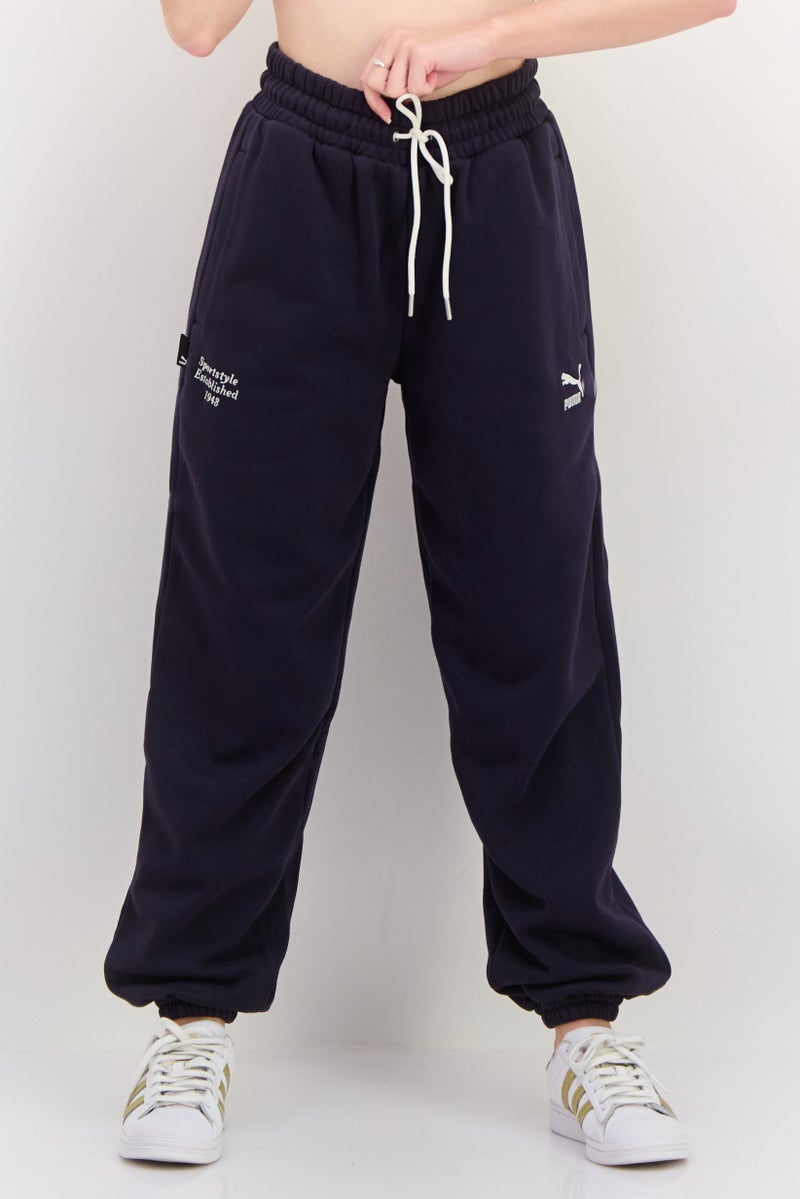 PUMA Women Relaxed Fit Training Team Sweatpants, Navy - Image 1