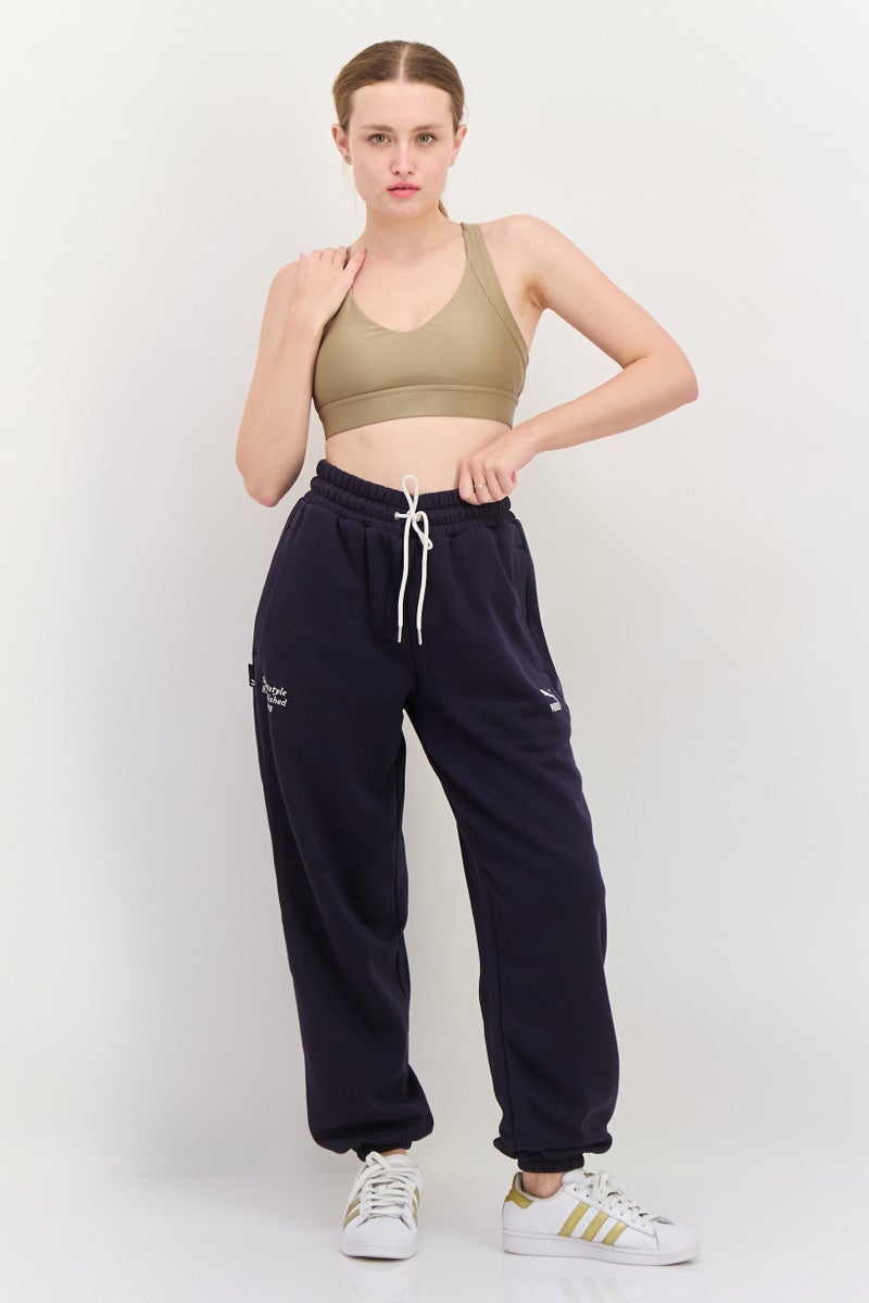PUMA Women Relaxed Fit Training Team Sweatpants, Navy - Image 4