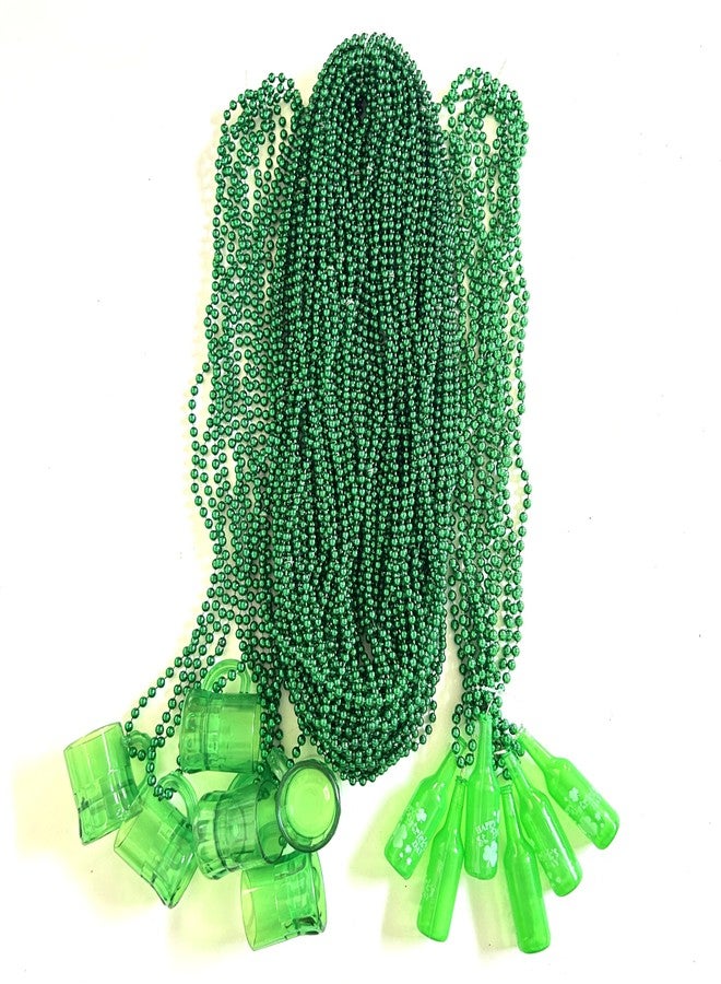 GZYSSL 100 Pcs With 10 Styles St. Patrick's Day Beads Necklaces Green Irish Festival Shamrock Parade Party Bead Necklace St. Patrick's Day Party Decoration Gifts - Image 3