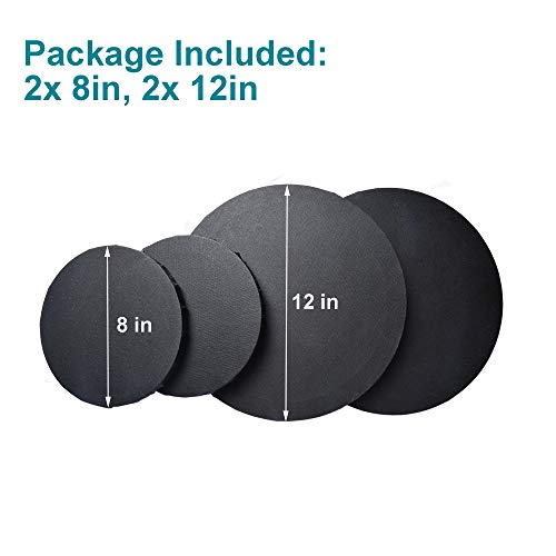 IVON 4pcs Black Round Canvas for Painting, 12'' & 8'' Stretched Circle Canvas Board for Oil Paint Acrylic Pouring - Image 5