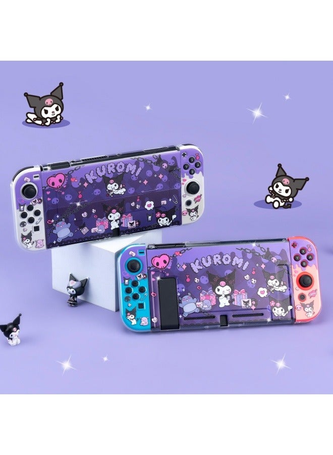 Kuromi OLED Case Hard Back Shell Handle Soft TPU Matte Drop Protective Case - Image 4