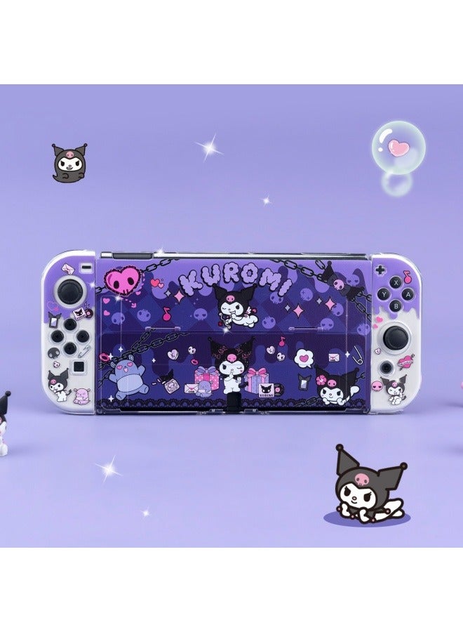 Kuromi OLED Case Hard Back Shell Handle Soft TPU Matte Drop Protective Case - Image 2