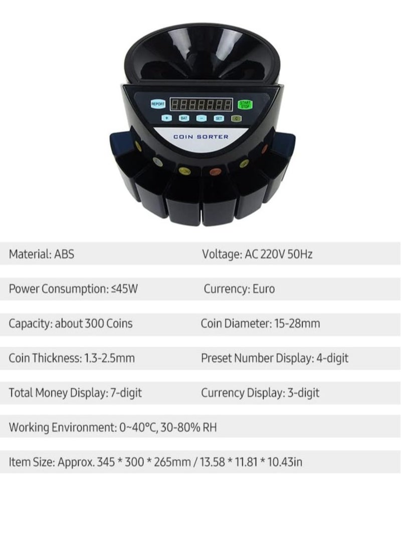 كروني Crony High Speed Coin Counter and Sorter bank - Image 5