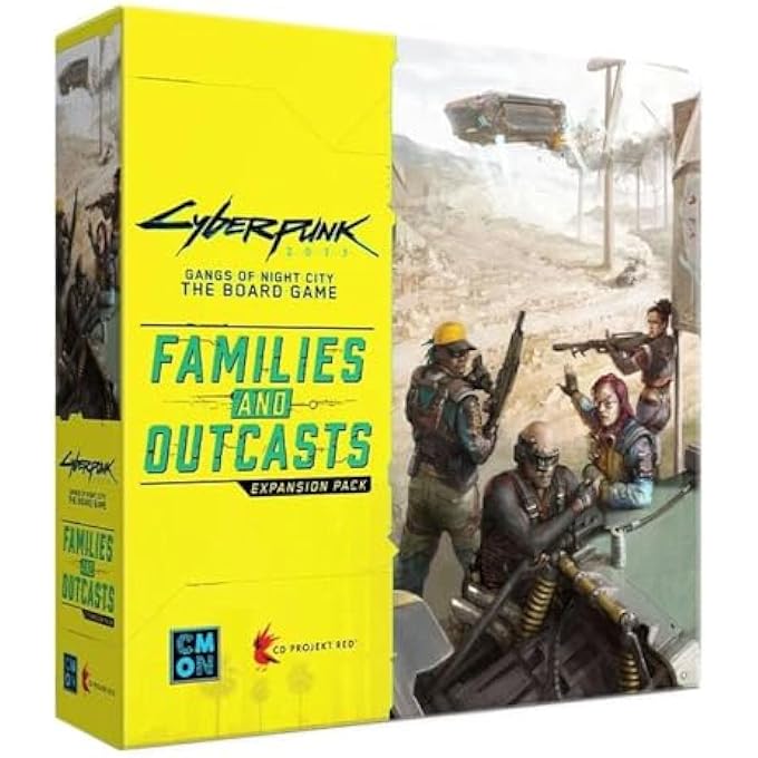 CMON Cyberpunk 2077 Families and Outcasts Board Game Expansion - Introducing The Badlands and New Gang! Immersive Sci-Fi Strategy Game, Ages 14+, 1-5 Players, 90-120 Min Playtime, Made - Image 1