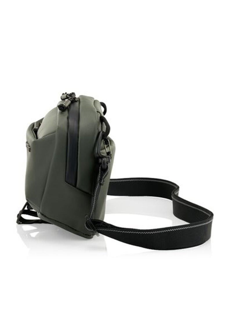 Samsonite Urbanix Crossbody Bag, 100% Polyester, Olive Green|Antimicrobial Treated Lining|Comfortable Design|Lightweight & Durable|RPET|Adjustabls Strap - 3 Years International Warranty - Image 2