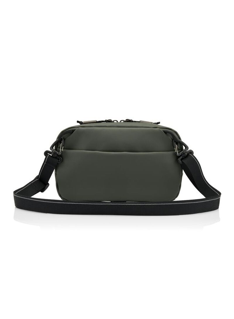 Samsonite Urbanix Crossbody Bag, 100% Polyester, Olive Green|Antimicrobial Treated Lining|Comfortable Design|Lightweight & Durable|RPET|Adjustabls Strap - 3 Years International Warranty - Image 4