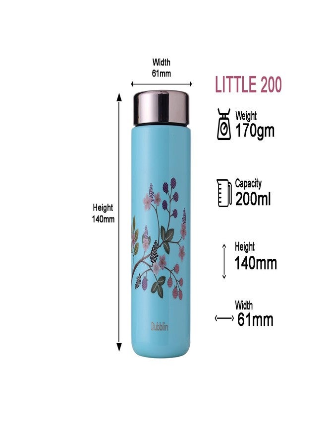 Dubblin Little Water Bottle 200 ml| Double Wall Vacuum Insulated Stainless Steel Bottle | Keeps Water Hot & Cold | No Sweat | Leak Proof | BPA Free, Color-Green - Image 3