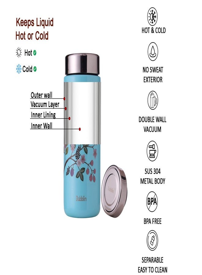 Dubblin Little Water Bottle 200 ml| Double Wall Vacuum Insulated Stainless Steel Bottle | Keeps Water Hot & Cold | No Sweat | Leak Proof | BPA Free, Color-Green - Image 2