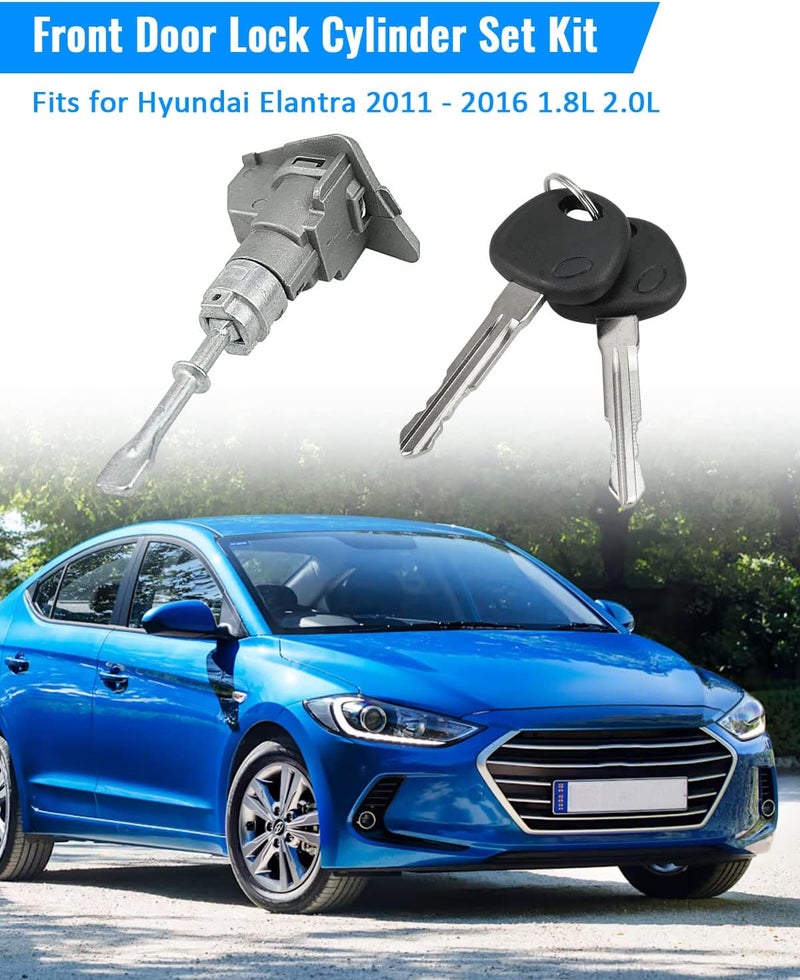 LANDSIN Front Door Lock Cylinder Set for Hyundai Elantra - Image 2