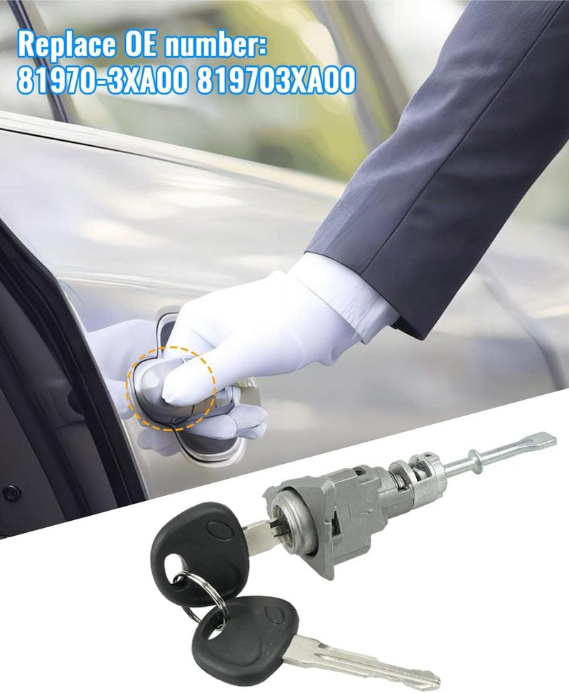 LANDSIN Front Door Lock Cylinder Set for Hyundai Elantra - Image 3