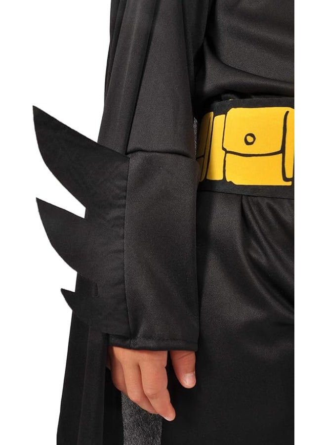 Ciao Batman Kids Costume 5-7 Years | Official DC Comics Superhero Outfit with Cape, Headpiece, Jumpsuit & Belt - Image 5