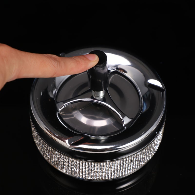 Electroplated Rhino Ashtray With Rotating Lid 4 Sizes XXL Smoke Free - Image 2