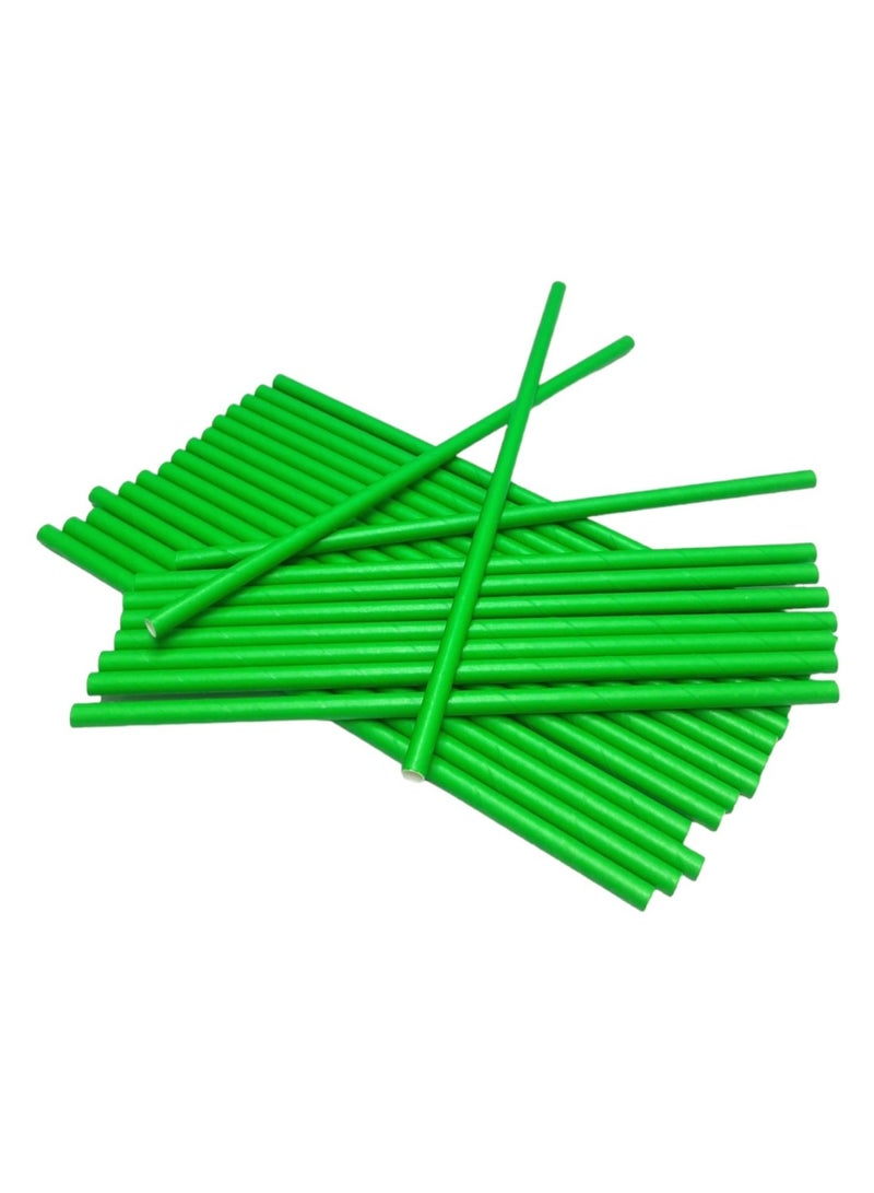 بارتي تايم 25 قطعة يمكن التخلص منها الشرب ورقة القش 6 mm اللون الأخضر حزب أدوات المائدة العرض - Image 1