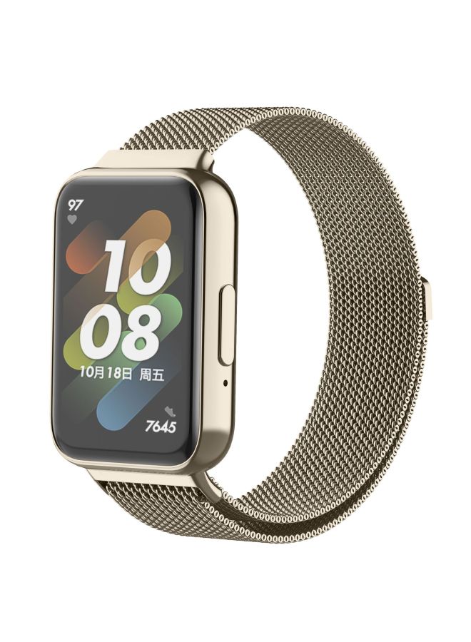 مناسب لسوار Samsung Galaxy Fit3 Milan اللطيف SM-R390 حزام معصم مغناطيسي - اللون: 18 مم حبيبات رأس الأذن [ذهبي 1 زوج]] - Image 2