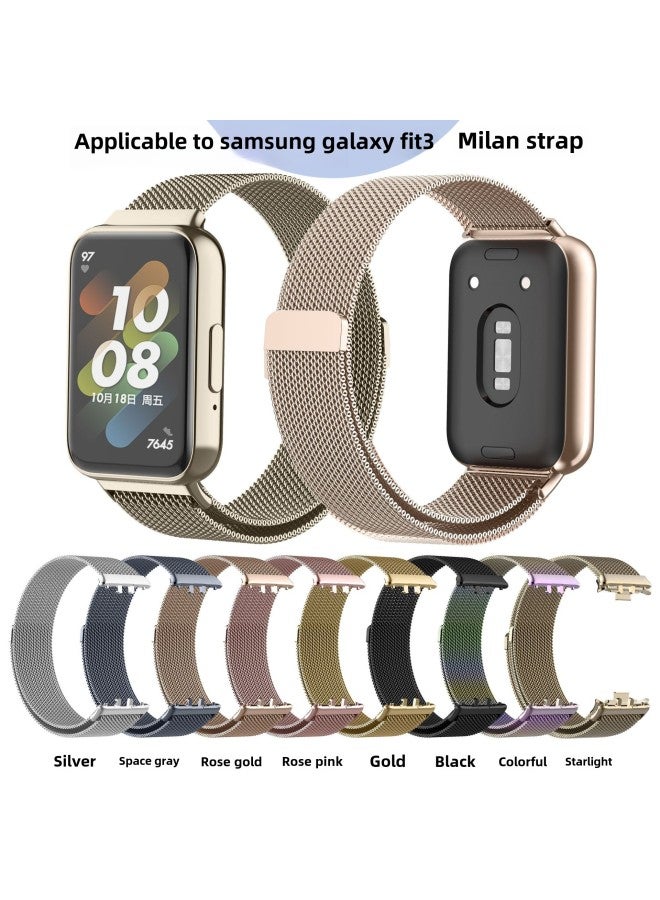 مناسب لسوار Samsung Galaxy Fit3 Milan اللطيف SM-R390 حزام معصم مغناطيسي - اللون: 18 مم حبيبات رأس الأذن [ذهبي 1 زوج]] - Image 1