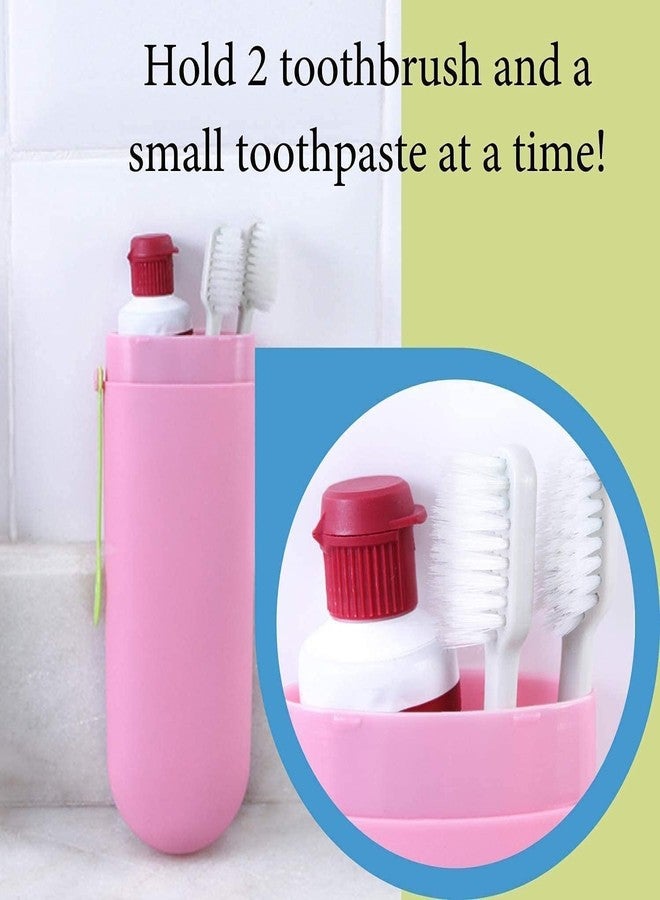 Ganraj Portable Plastic Toothbrush and Toothpaste Organizer Case – Travel, Camping, School Bathroom Storage Holder, Multi-Color Durable Box (Pack of 2) 1 - Image 5