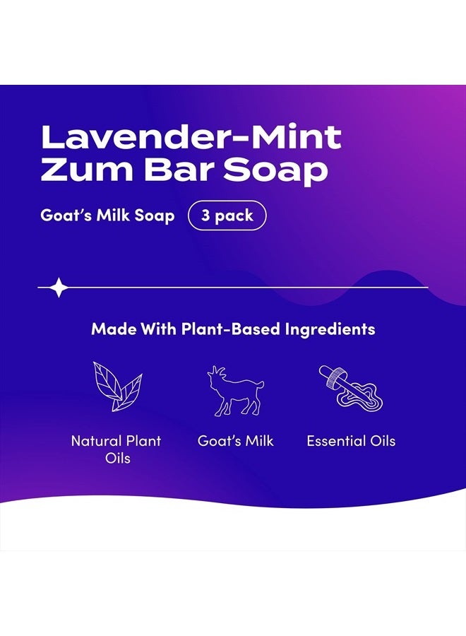 Indigo Wild Zum Bar Goat's Milk Soap - Lavender-Mint - 3 oz (3 Pack) - Image 2