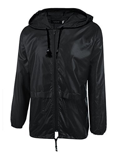 COOFANDY Travel Packable Foldable Raincoat for Men Pouch Waterproof Breathable Golf Rain Jackets - Image 2