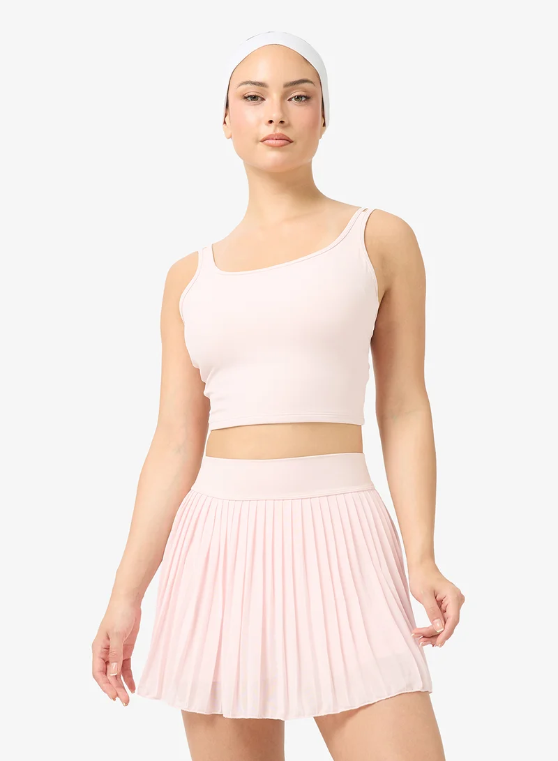 FRWD Soft Touch Scoop Neck Tank Top & Pleated Tennis Skirt Set