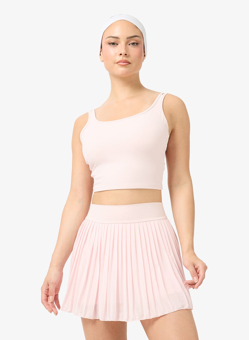 FRWD Soft Touch Scoop Neck Tank Top & Pleated Tennis Skirt Set - Image 3