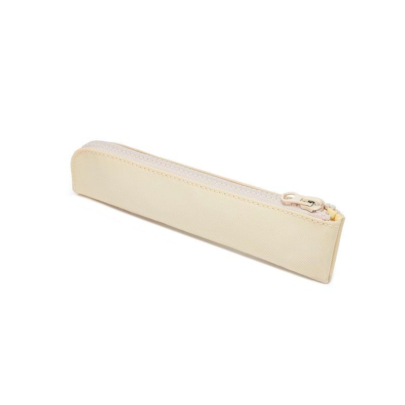 YONBEN Oxford Pencil Case Small Pencil Pouch Slim Pen Case Holder Zipper Bag for School Office CreamOxford Fabric - Image 2