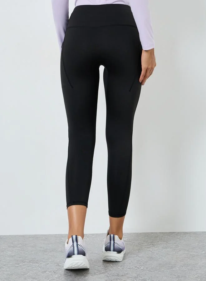 ستايلي اكتيف ليقنز بجيوب وحزام خصر عريض