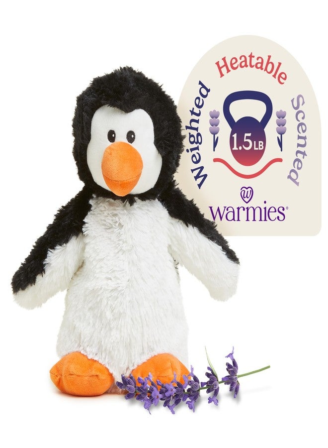 warmies Microwavable & Weighted Stuffed Animals, Penguin - Heated Stuffed Animal Plushie for Warmth & Comfort - Cute Soft Plush Toys for Adults & Children (Boys, Girls, Babies & Toddlers) - Image 1
