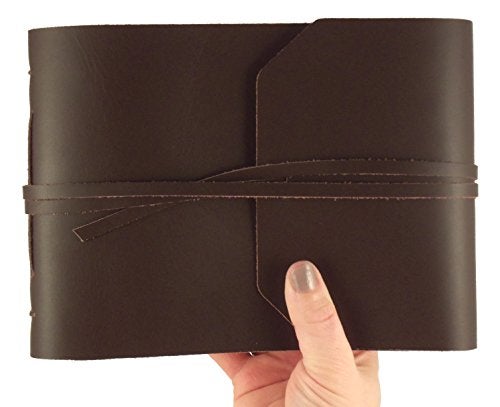 Rustic Ridge Leather Rustic Genuine Leather Photo Album with Gift Box - Scrapbook Style Pages - Holds 100 4x6 or 5x7 Photos - Photo Book 6x8" - Image 1