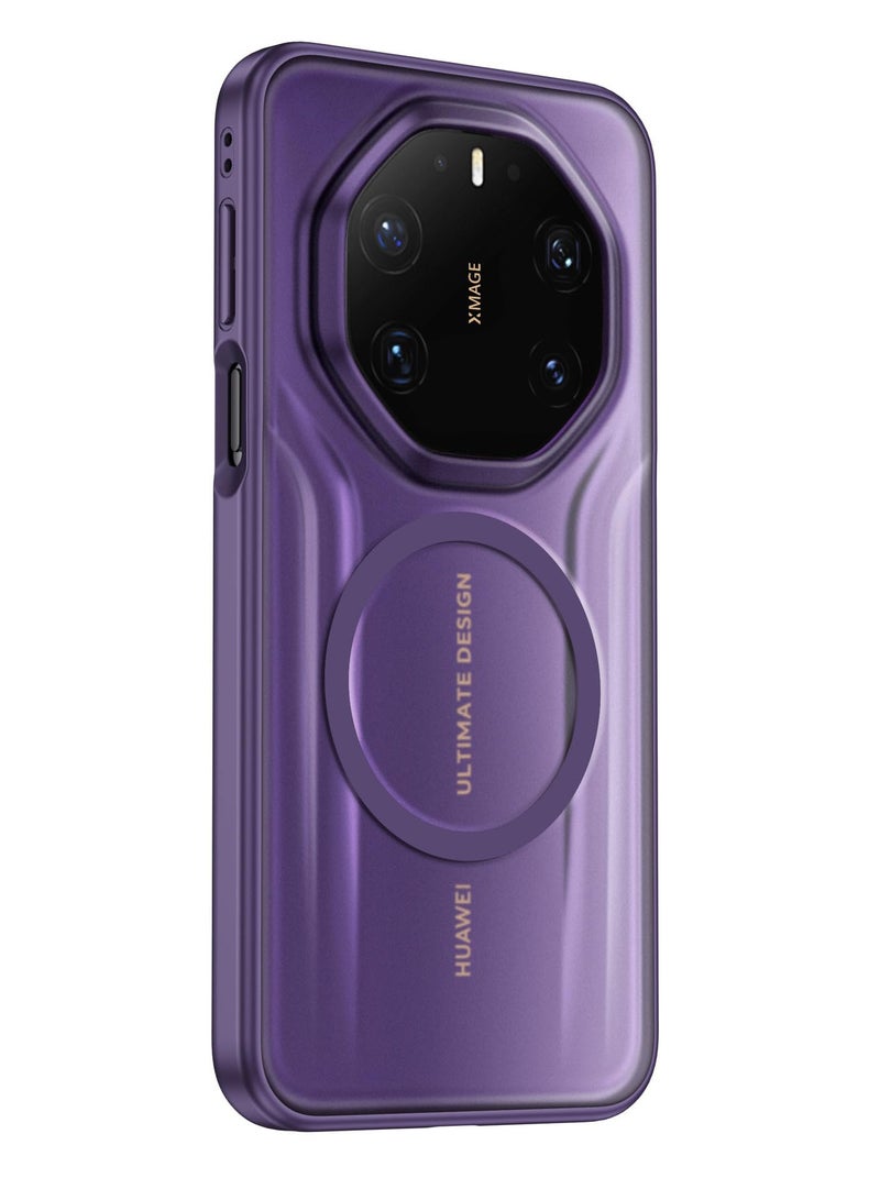 general Magnetic Case for Huawei Mate 80 RS Ultimate 5G [Support Wireless Charging] Translucent Frosted Matte Case Anti-Fingerprint Airbag Protection PC+TPU Shockproof Cover - Image 1