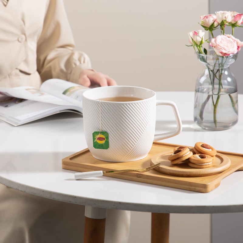 Adewnest Extra Large Ceramic Coffee Mug: 32 oz Oversized Soup Bowl with Handle for Cereal Tea Ice Cream - White Microwave Safe Giant Cup - Image 3