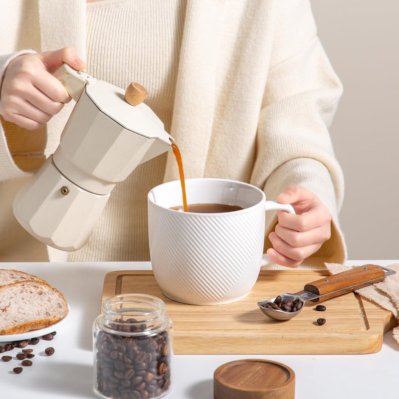 Adewnest Extra Large Ceramic Coffee Mug: 32 oz Oversized Soup Bowl with Handle for Cereal Tea Ice Cream - White Microwave Safe Giant Cup - Image 2