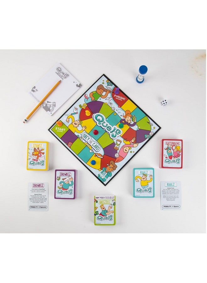 Spin Master Games Spin Master Quelf Board Game: Party Game for Teens and Adults -Obey The Cards to Win Family Game Night - 300 Outrageous Action Cards Combines Quiz Questions, Stunts, Acting, and Hilarious Rules - Image 2