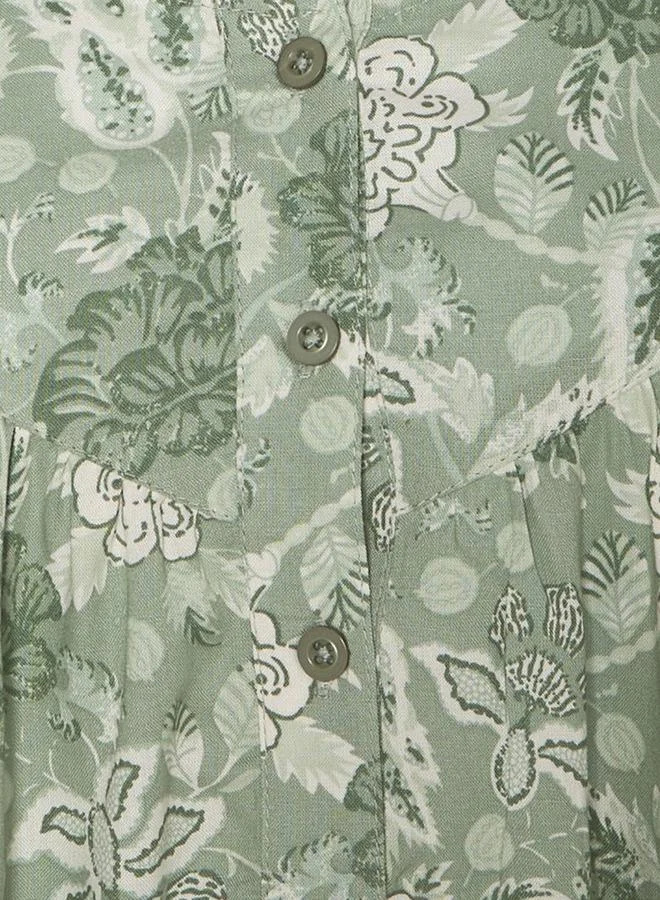 سبلاش فيڤ Night Gown Short Sleeve Floral Print Viscose