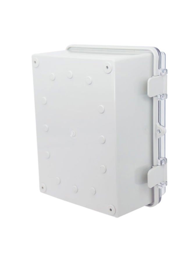 Otdorpatio صندوق تقاطع، غطاء شفاف مفصلي IP67 مقاوم للماء من ABS مع 2 غلاف كابل NPT 1/2"، صندوق كهربائي مع لوحة تثبيت وحامل حائط 8.7 x 6.7 x 4.3 بوصة (220x170x110 مم) - Image 5